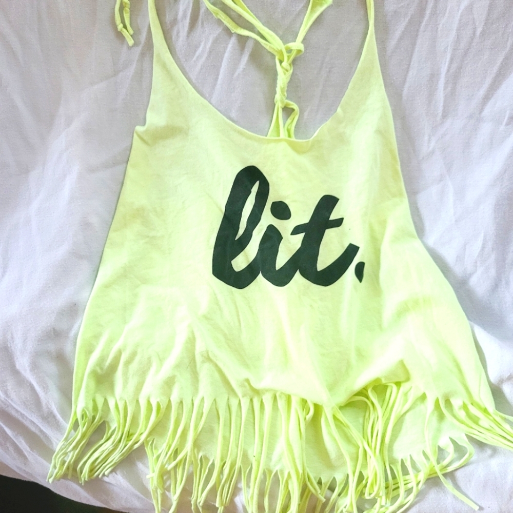 Neon yelloww/green tank